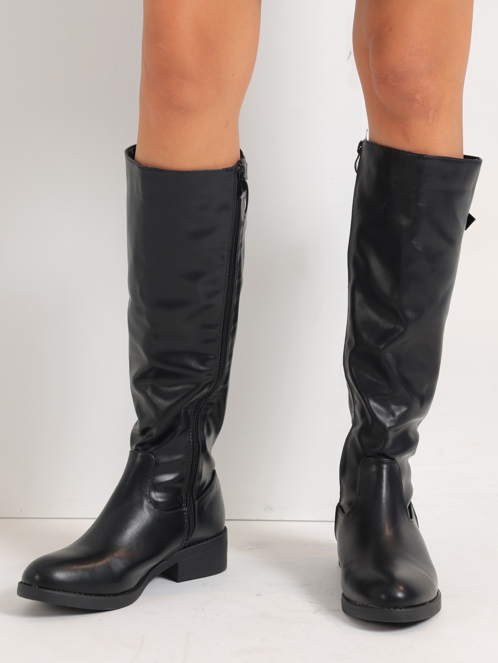 Modern Zip Knee Boots