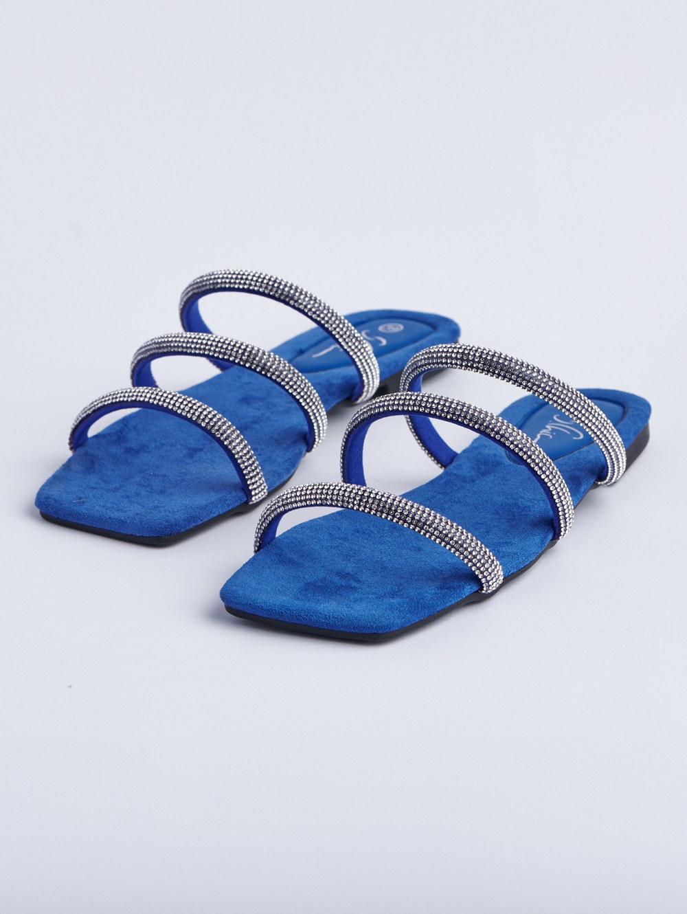 Swarovski Crystal-Strap Elegant Slippers