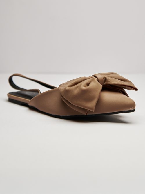 Elegant Bow Slingback Flats