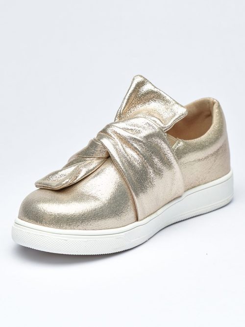 Romantic Charm Metallic Slip On Sneakers