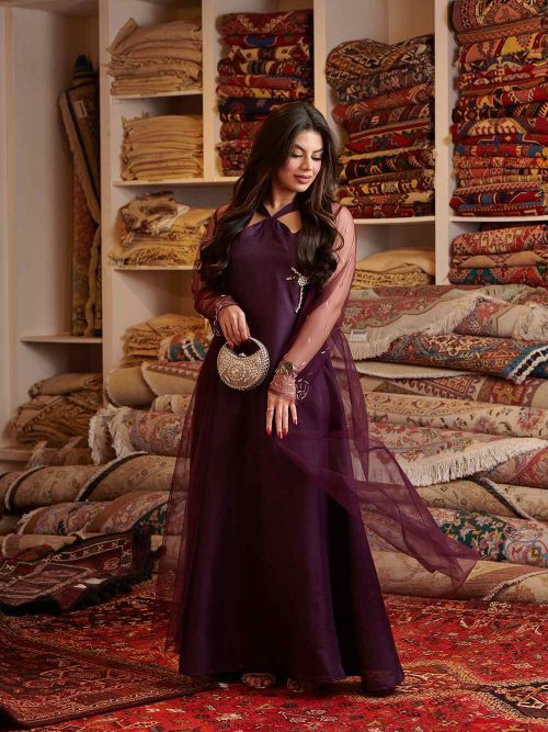 Elegant Sheer Sleeve Jalabiya