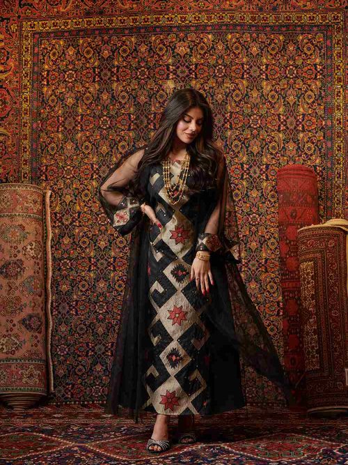 Elegant Geometric Sheer Jalabiya