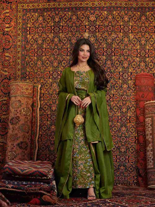 Elegant Floral Layered Jalabiya