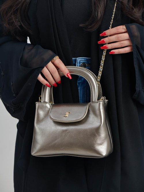 elegant mini structured top-handle handbag